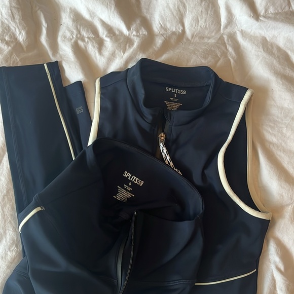 SET of Splits59 Martial Zip Techflex Bralette and 7/8 Leggings - Picture 11 of 11